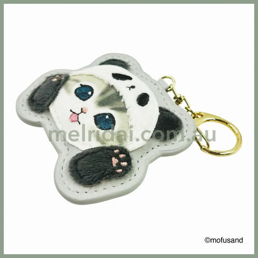 MOFUSAND | Fluffy and Fuzzy Patch Keychain 78×65×10mm (Panda Cat Nyan)