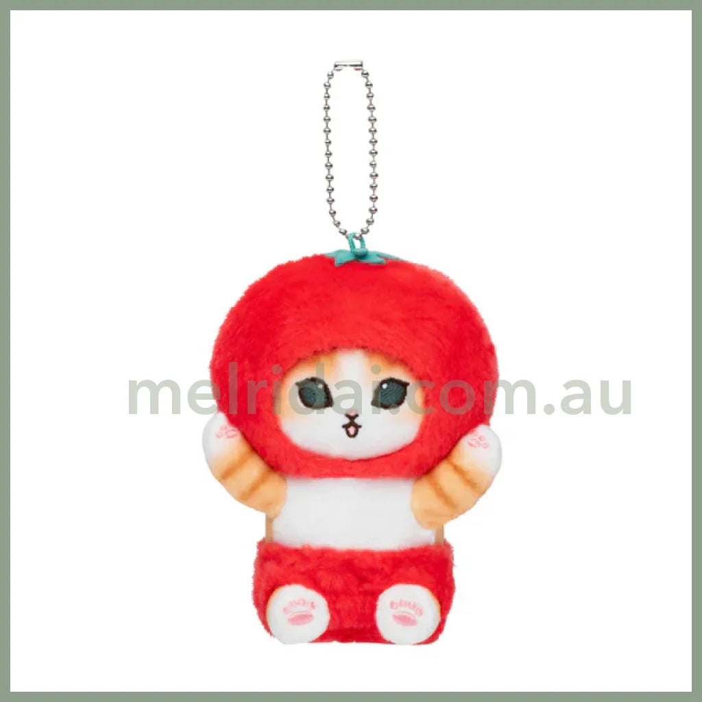Mofusand | Mascot Holder Keychain Approx.130Cm (Vegetable & Fruits1) 猫福 毛绒挂件/包挂/钥匙链（水果蔬菜系列1） Tomato