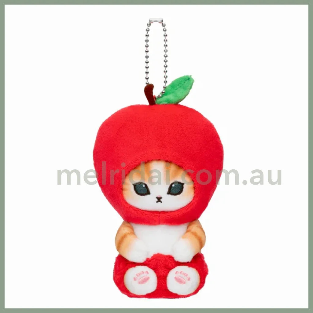 Mofusand | Mascot Holder Keychain Approx.130Cm (Vegetable & Fruits2) 猫福 毛绒挂件/包挂/钥匙链（蔬菜水果系列2） Apple