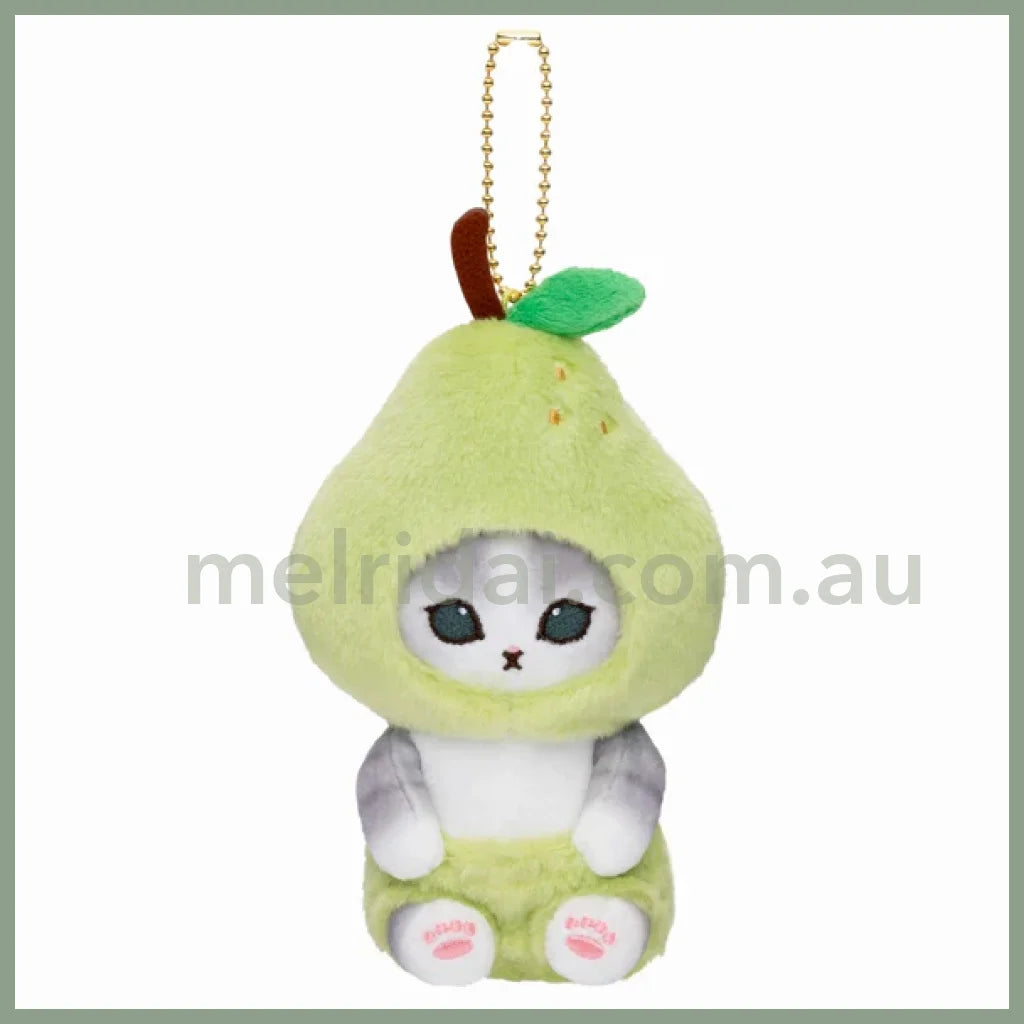 Mofusand | Mascot Holder Keychain Approx.130Cm (Vegetable & Fruits2) 猫福 毛绒挂件/包挂/钥匙链（蔬菜水果系列2） Pear