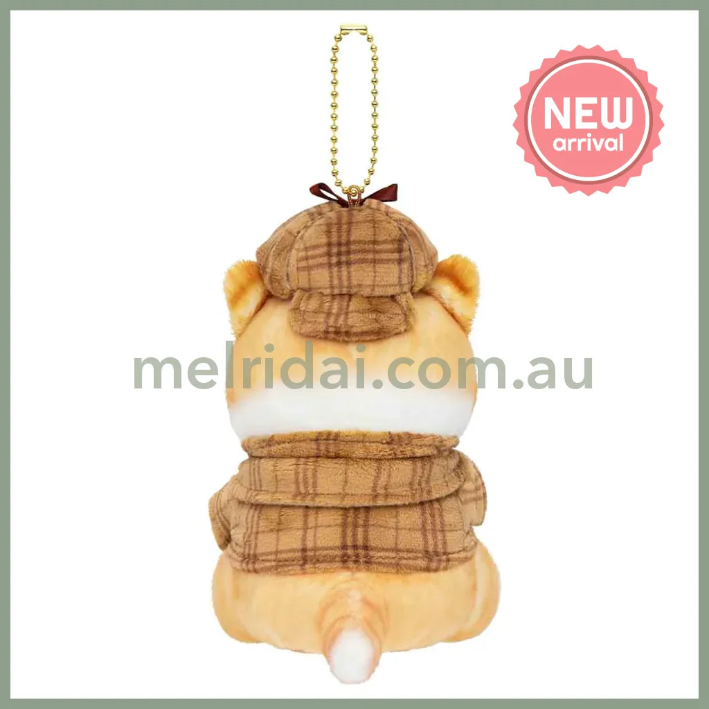MOFUSAND | Mascot Holder Plush Keychain 155×120×90mm (Mofumofu Journey Cat - Detective)