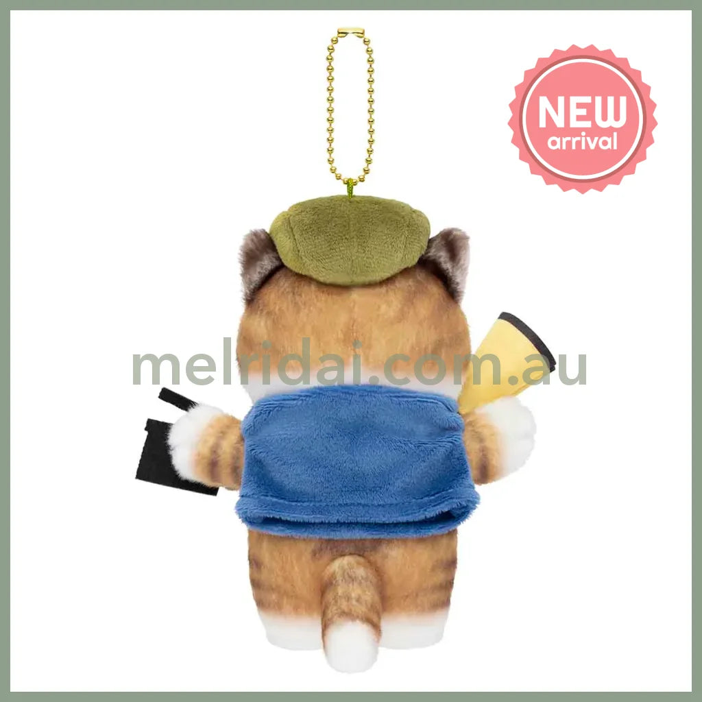 MOFUSAND | Mascot Holder Plush Keychain 155×120×90mm (Mofumofu Journey Cat - Movie Director)
