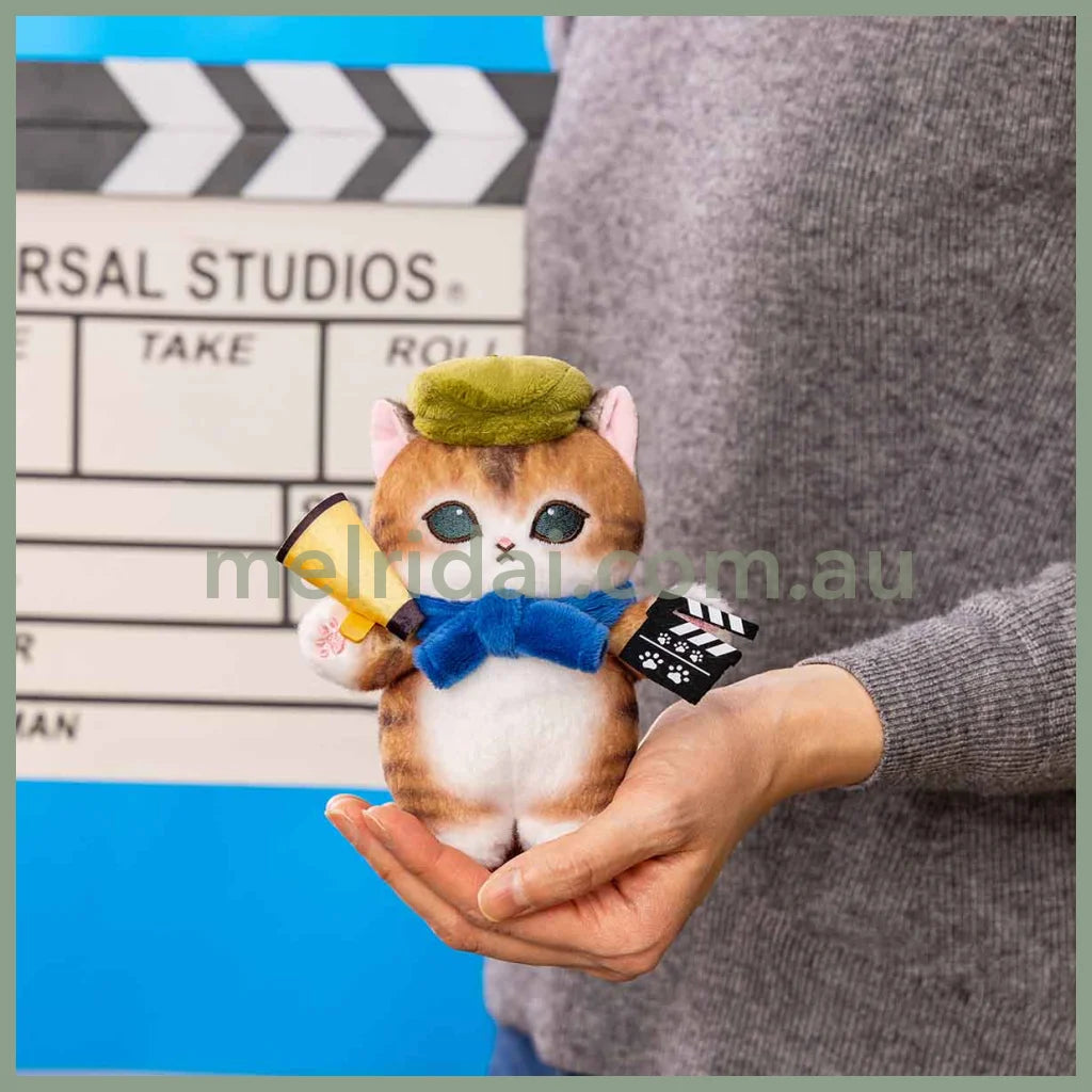 MOFUSAND | Mascot Holder Plush Keychain 155×120×90mm (Mofumofu Journey Cat - Movie Director)