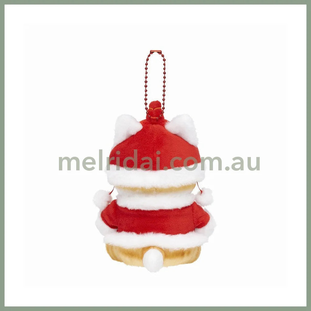 Mofusand | Mascot Holder Plush Keychain Chinese Clothes W100 X H140 D100 Mm (Nyan Red Hat)