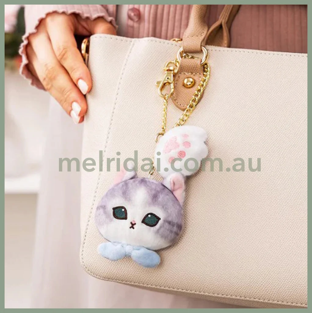 Mofusand | Mascot Paw & Gold Keychain H85×W75×D40Mm (Gray/Grey)