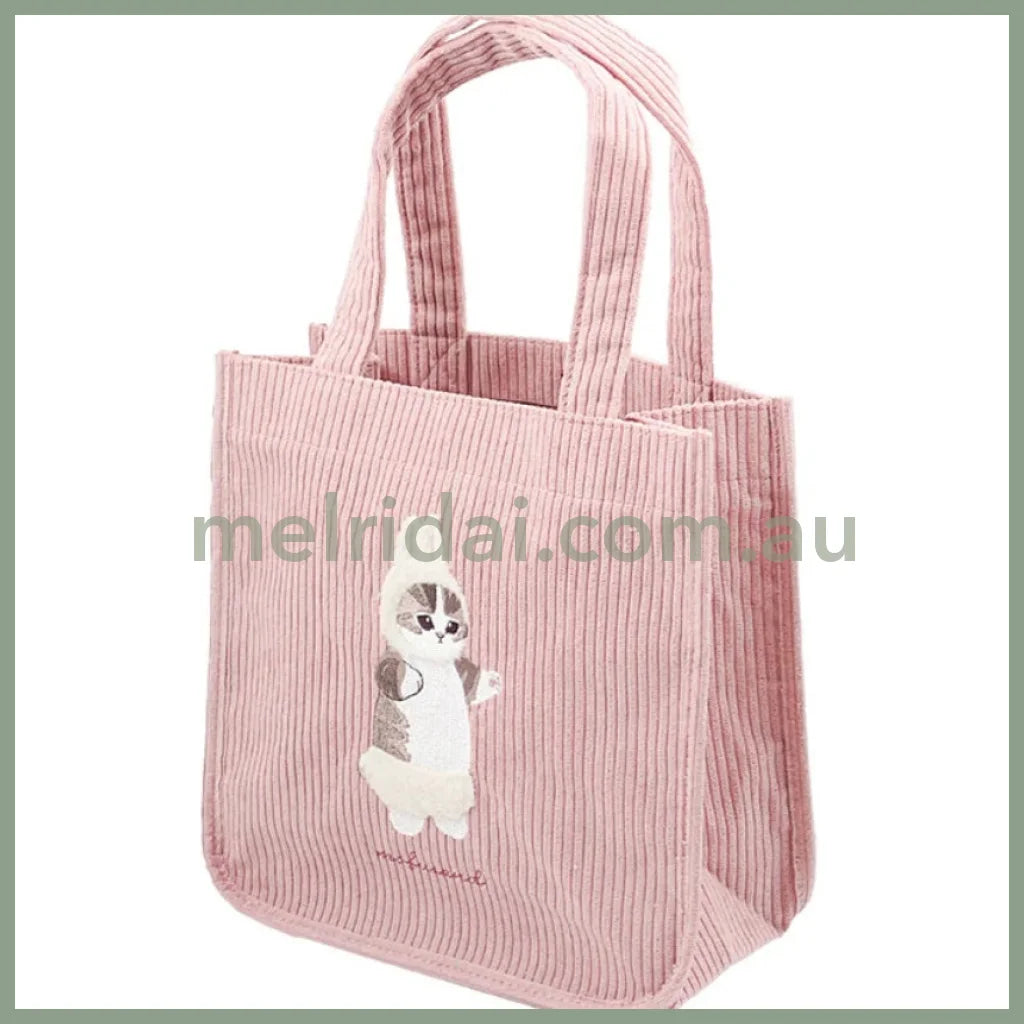 Mofusand | Mini Tote Bag H250×W250×D120Mm (Rabbit) 猫福 迷你托特包 灯芯绒/刺绣(兔子)