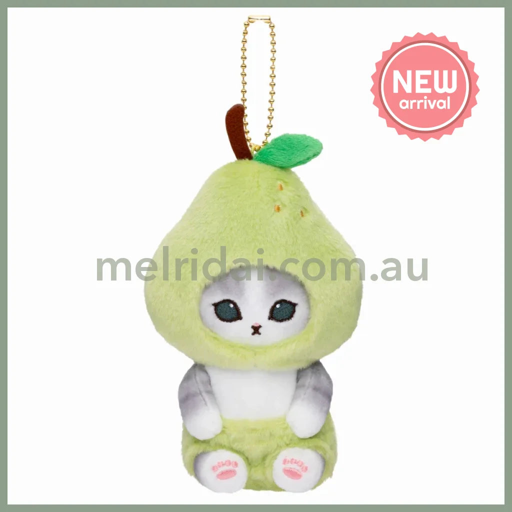 MOFUSAND | Pear Mascot Holder Keychain Bag Charm H170 x W100 x D90mm (Vegetable & Fruits2)