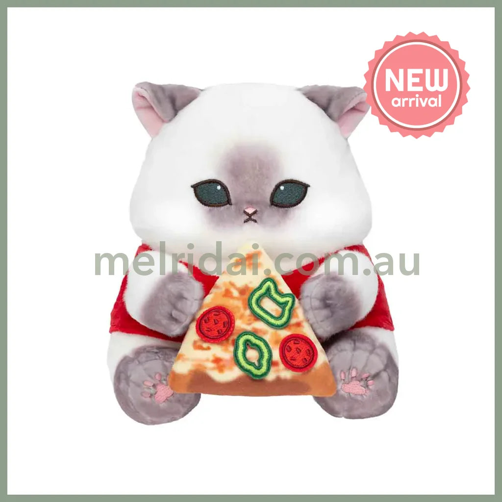 MOFUSAND | Plush Toy 190×160×215mm (Mofumofu Journey Cat -Chubby Pizza)