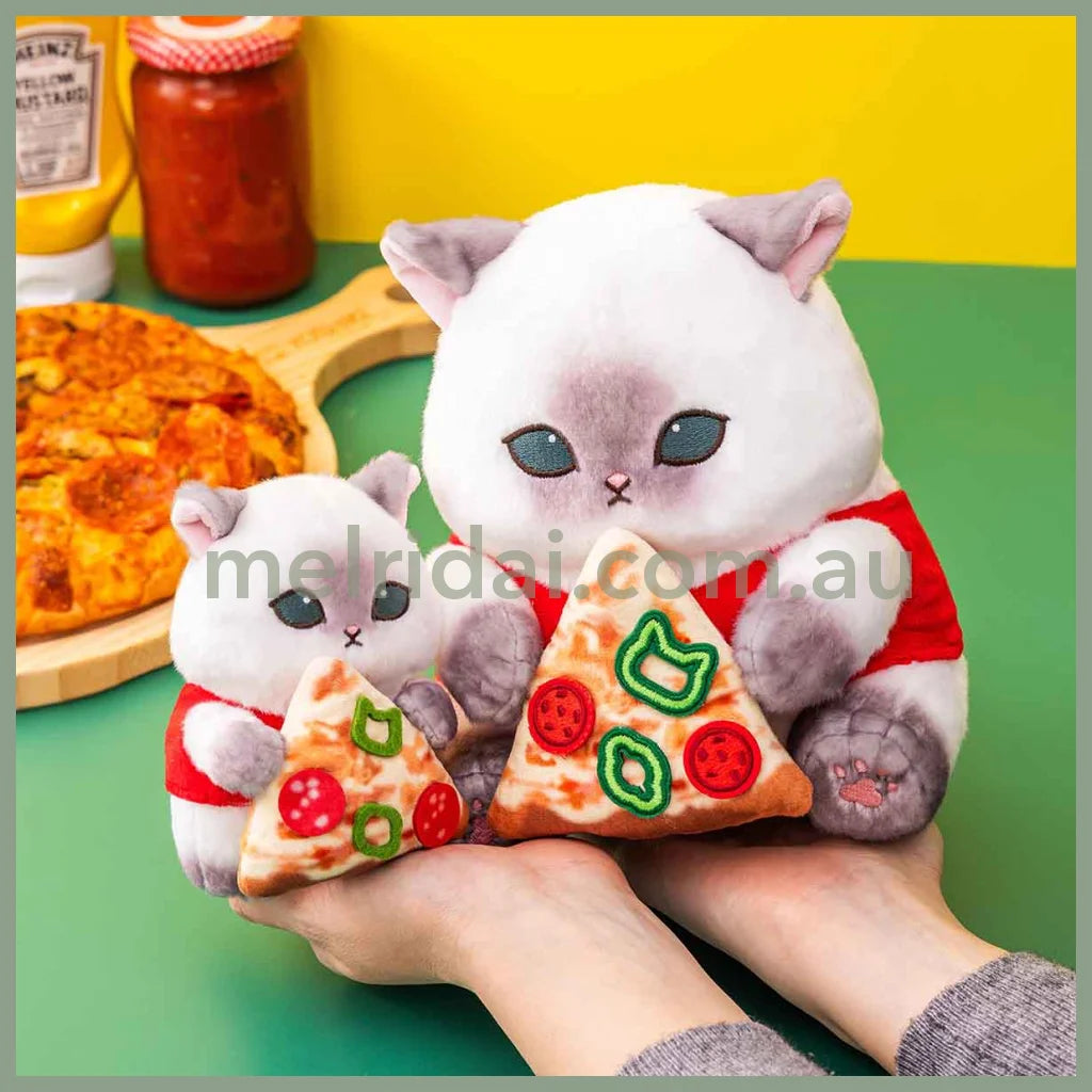 MOFUSAND | Plush Toy 190×160×215mm (Mofumofu Journey Cat -Chubby Pizza)