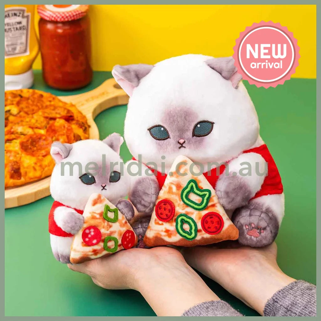 MOFUSAND | Plush Toy 190×160×215mm (Mofumofu Journey Cat -Chubby Pizza)