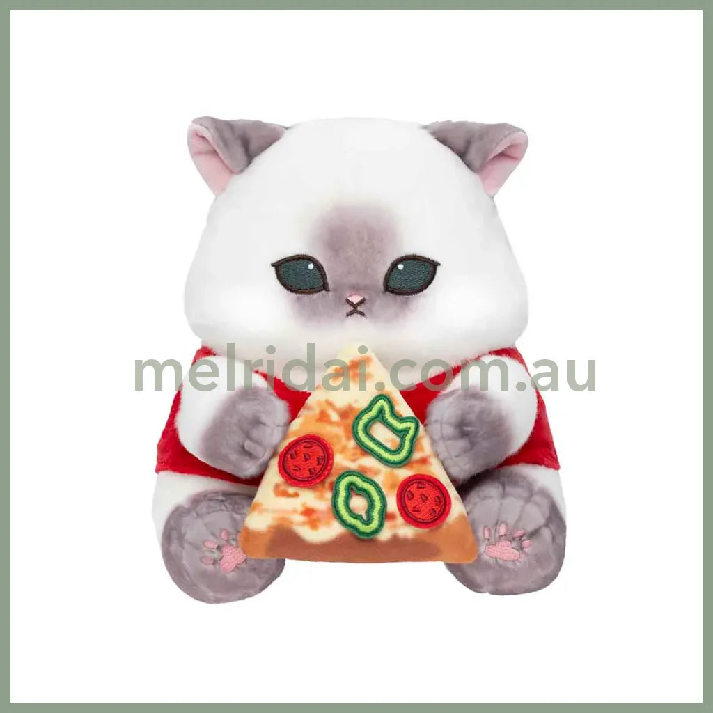 MOFUSAND | Plush Toy 190×160×215mm (Mofumofu Journey Cat -Chubby Pizza)