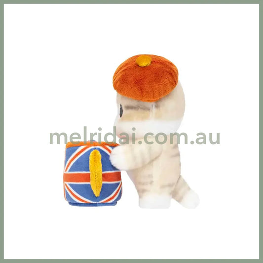 MOFUSAND | Plush Toy Desktop Hanging 125×135×110mm (Mofumofu Journey Cat -England Teapot)