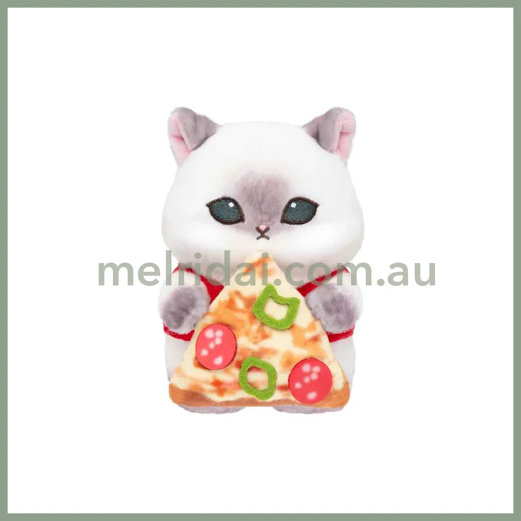 MOFUSAND | Plush Toy Desktop Hanging 190×160×215mm (Mofumofu Journey Cat -Chubby Pizza)