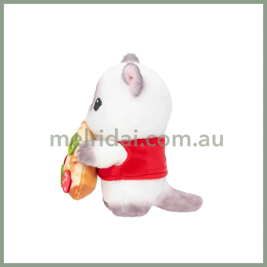 MOFUSAND | Plush Toy Desktop Hanging 190×160×215mm (Mofumofu Journey Cat -Chubby Pizza)
