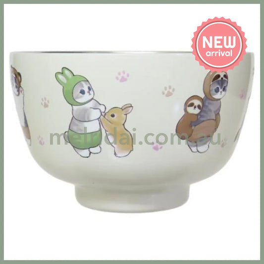 Mofusand | Stainless Vacuum Double Bowl 450ml (Cat Forest Animal Nyan Yellow)