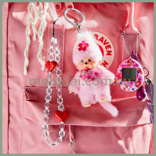 Monchhichi | Cherry Blossom Sakura Mascot Holder Plush Keychain Bag Charm 10cm Approx.