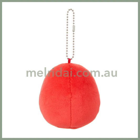 Monchhichi | Mascot Holder Plush Keychain Bag Charm H9×W8.5×D8.5cm (Daruma)