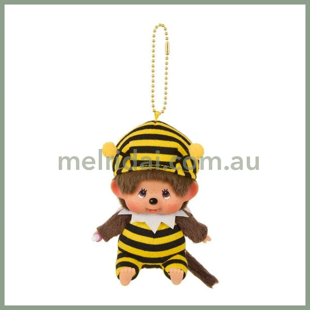 Monchhichi | Mascot Holder Plush Keychain Bag Charm SS H11×W8×D6cm (Honeybee)