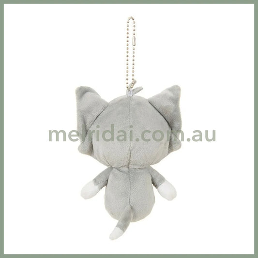 Monchhichi | Mascot Holder Plush Keychain Bag Charm SS H11×W8×D6cm (Tom & Jerry - Tom)