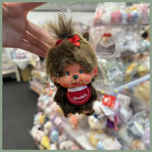 Monchhichi | Mascot Holder Plush Keychain Bag Charm SS H13×W7×D5cm (Girl)