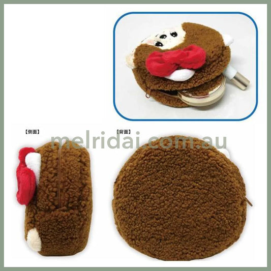 Monchhichi × Sanrio | Mascot Cosmetic Pouch 155×145×50Mm (Hello Kitty)