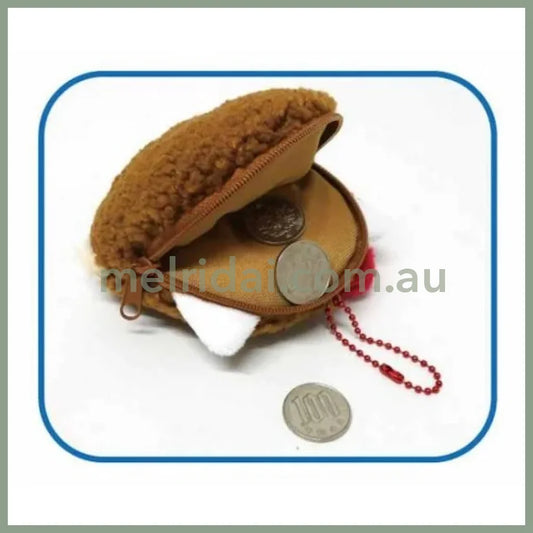 Monchhichi × Sanrio | Plush Mini Pouch Keychain Face 90 ×105 X 50Mm (Hello Kitty)