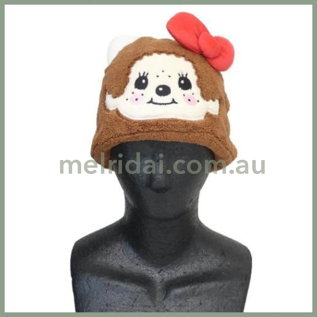 Monchhichi × Sanrio | Quick Dry Hair Cap Towel 185×210×25mm (Hello Kitty)
