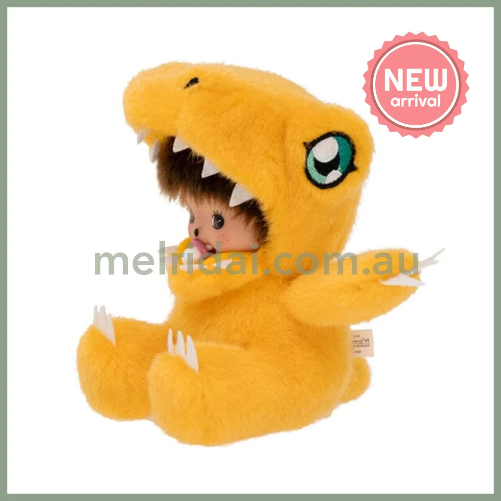 Monchhichi x Digimon | Bebichhichi Agumon Plush Doll Plush Toy 16cm Approx. (Adventure Special Collab)