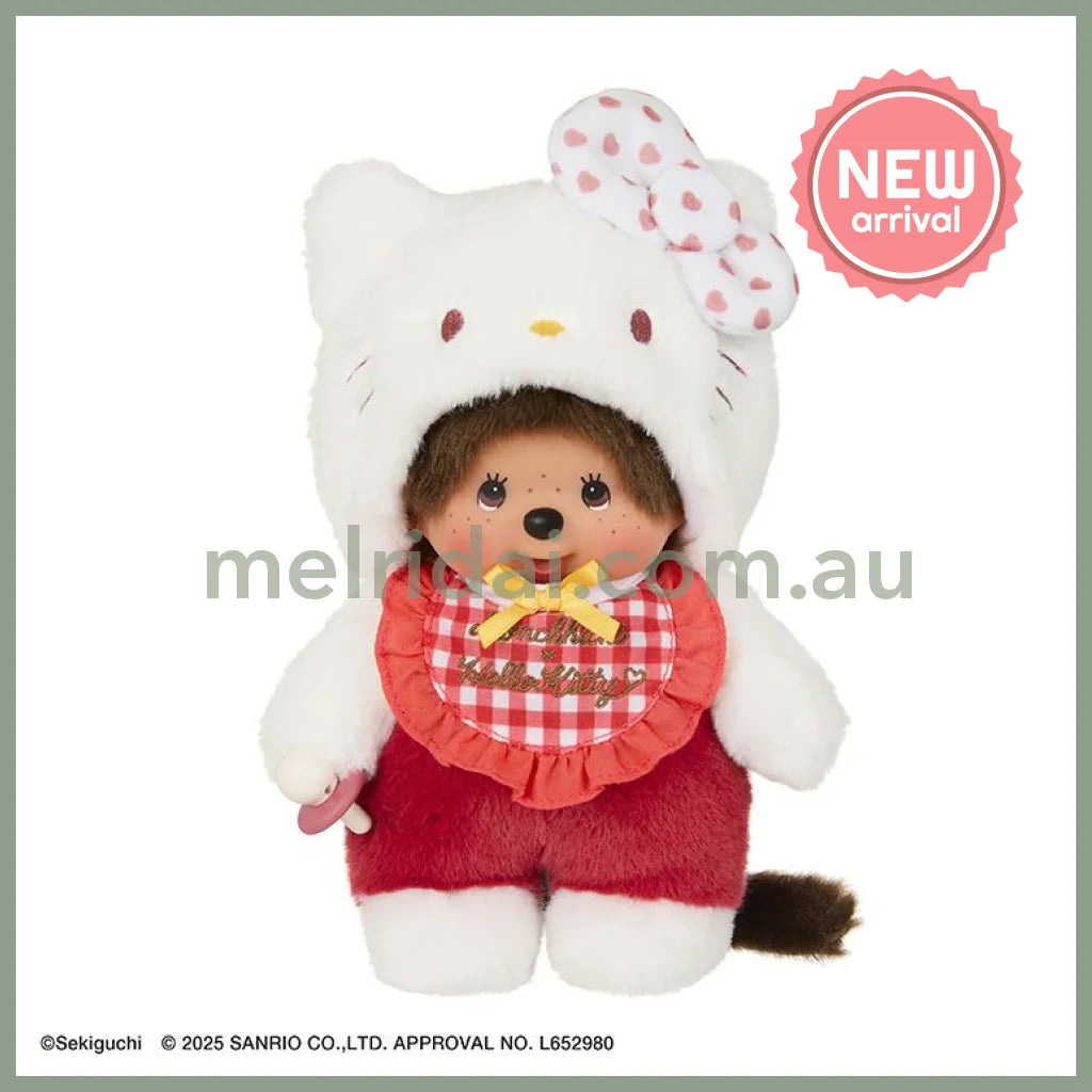 Monchhichi x Hello Kitty | Sekiguchi Plush Doll Toy H20×W12×D10cm (Special Collab 2nd Edition/Limited Edition)