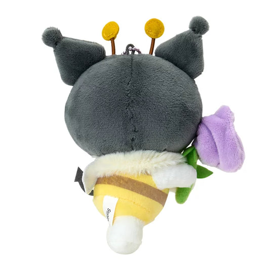 SANRIO | Kuromi Mascot Holder Bag Charm Plush Keychain 130×60×150mm (Flower Loving Little Bee)