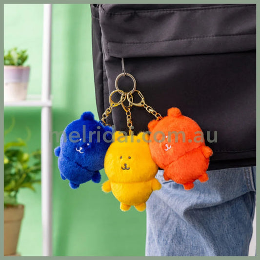 Nagano Characters | Yellow Nagano Bear Mascot Holer Plush Keychain Bag Charm 105 x 75 x 50mm (Colorful)