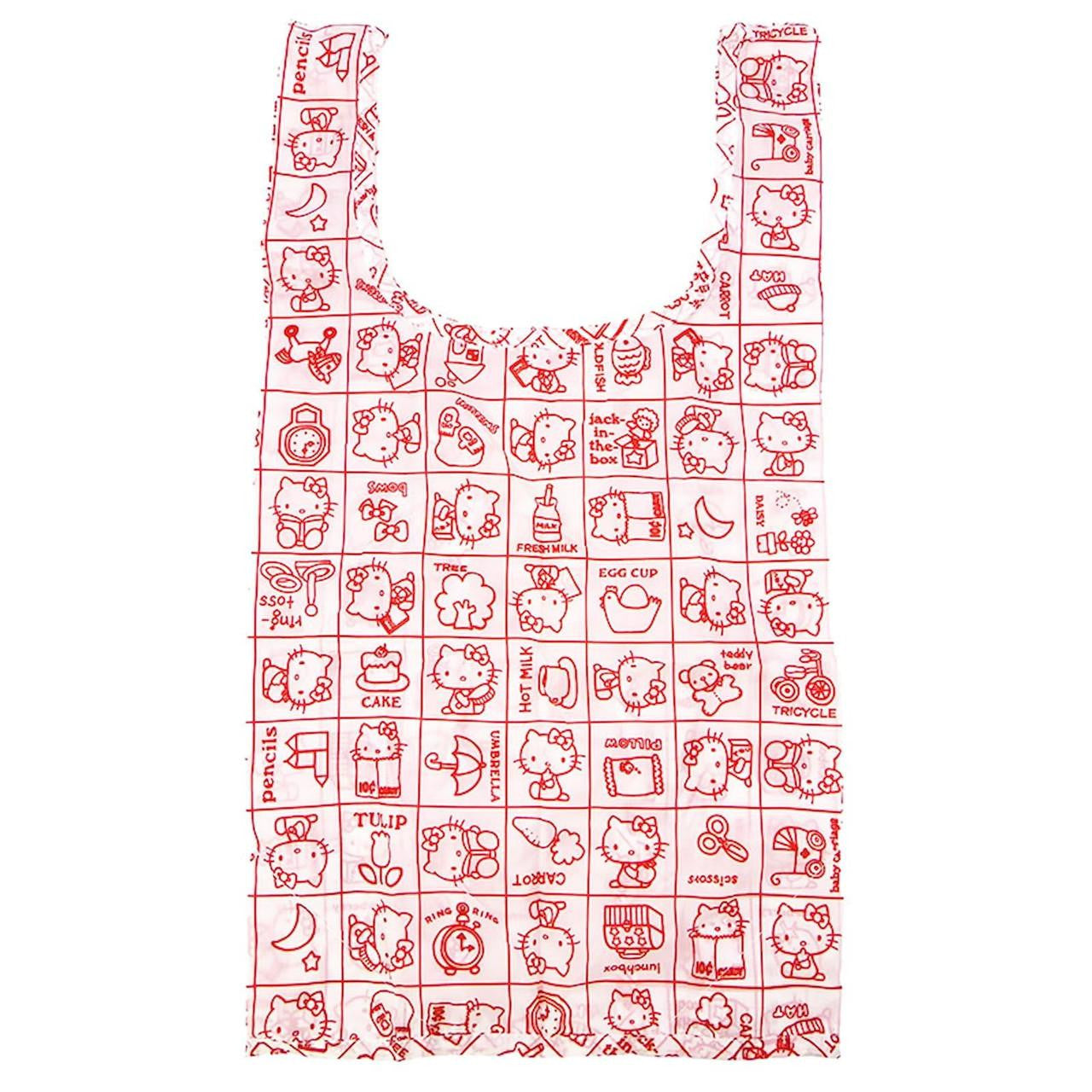 SANRIO | Hello Kitty Standing Plush Eco Bag & Bag Charm 80x110x150mm (Classic Retro)