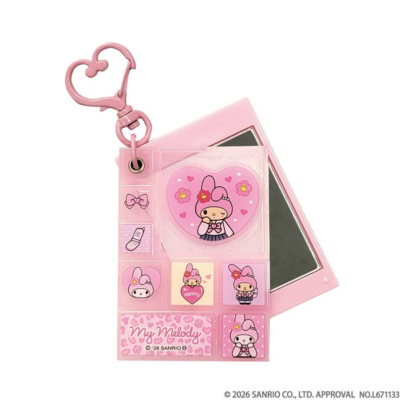 SANRIO | My Melody Style Up Tile Sticker Style Slide Mirror 68×48×6mm (Gogo Gal Collection)