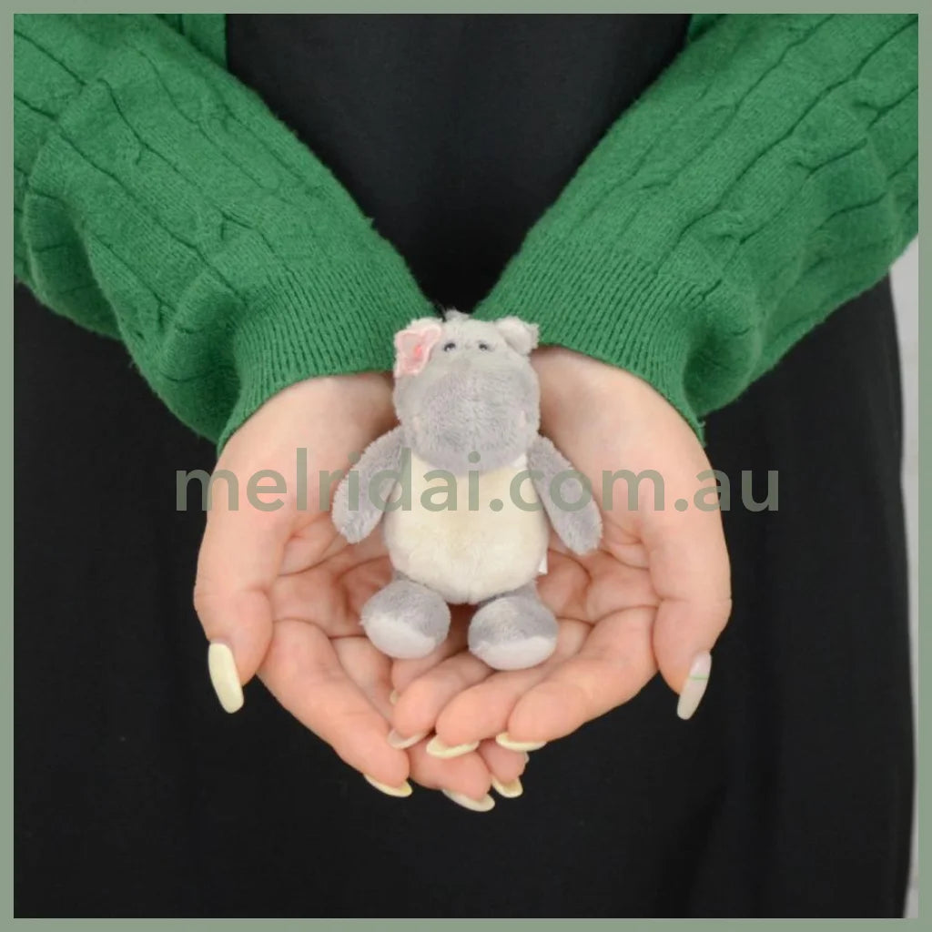 NICI Hippo 10cm Bean Bag Keyring Keyholder