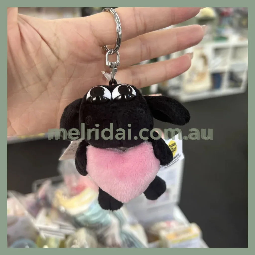 Nici | Shaun Timmy Bean Bag Keyring Approx.10Cm 礼祺 小羊肖恩 提米 沙包豆袋 毛绒玩偶/挂件/钥匙链/包挂 With Pink Heart