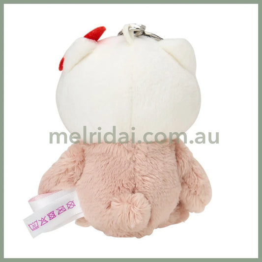 NICI x SANRIO | Love Bear Hello Kitty Mascot Holer Plush Keychain Bag Charm W12×D6×H8cm