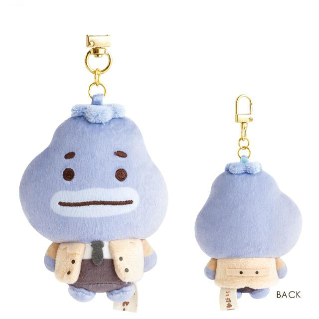 SAN-X | Uso Tantei Tomanto Debut Police Inspector Nasunbo Eggplant Mascot Holder Plush Keychain 80×70×45mm