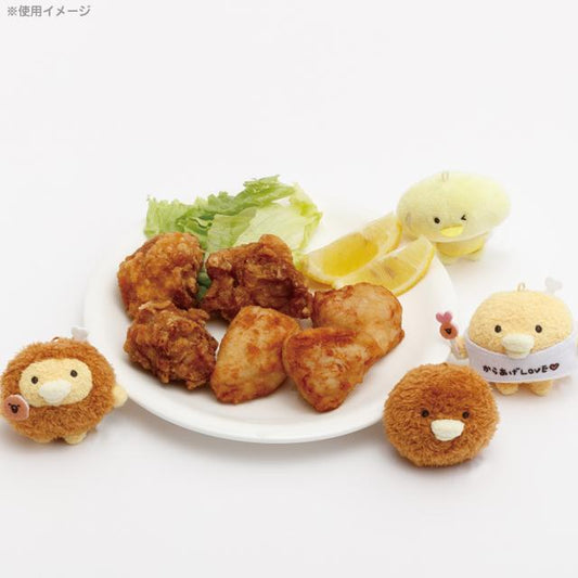 SAN-X | Chickip Dancers Tenori Plush Mini Keychain H55×W75×D45mm (Karaage Love)