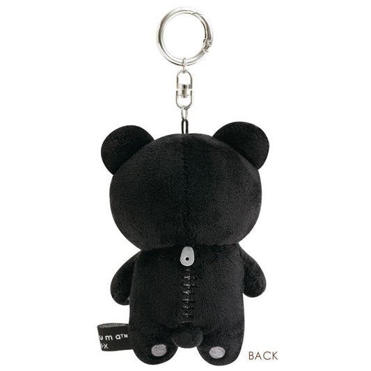 SAN-X | Rilakkuma Hanging Plush Bag Charm Keychain 120×80×50mm (BASIC RILAKKUMA MONOCHROME)