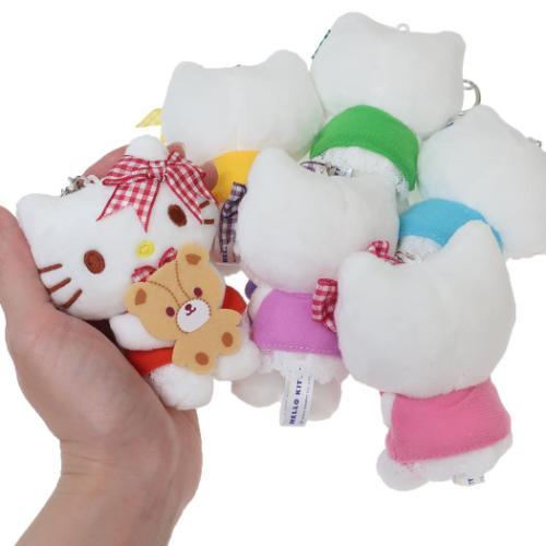 Sanrio | Hello Kitty Mascot Holder Plush Keychain - Green 6.5×5×9.5Cm (Favorite Color)