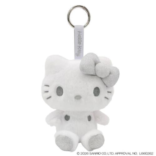 SANRIO | Hello Kitty Fluffy Glitter Mascot Holder Bag Charm Keychain 110×70×140mm(White)