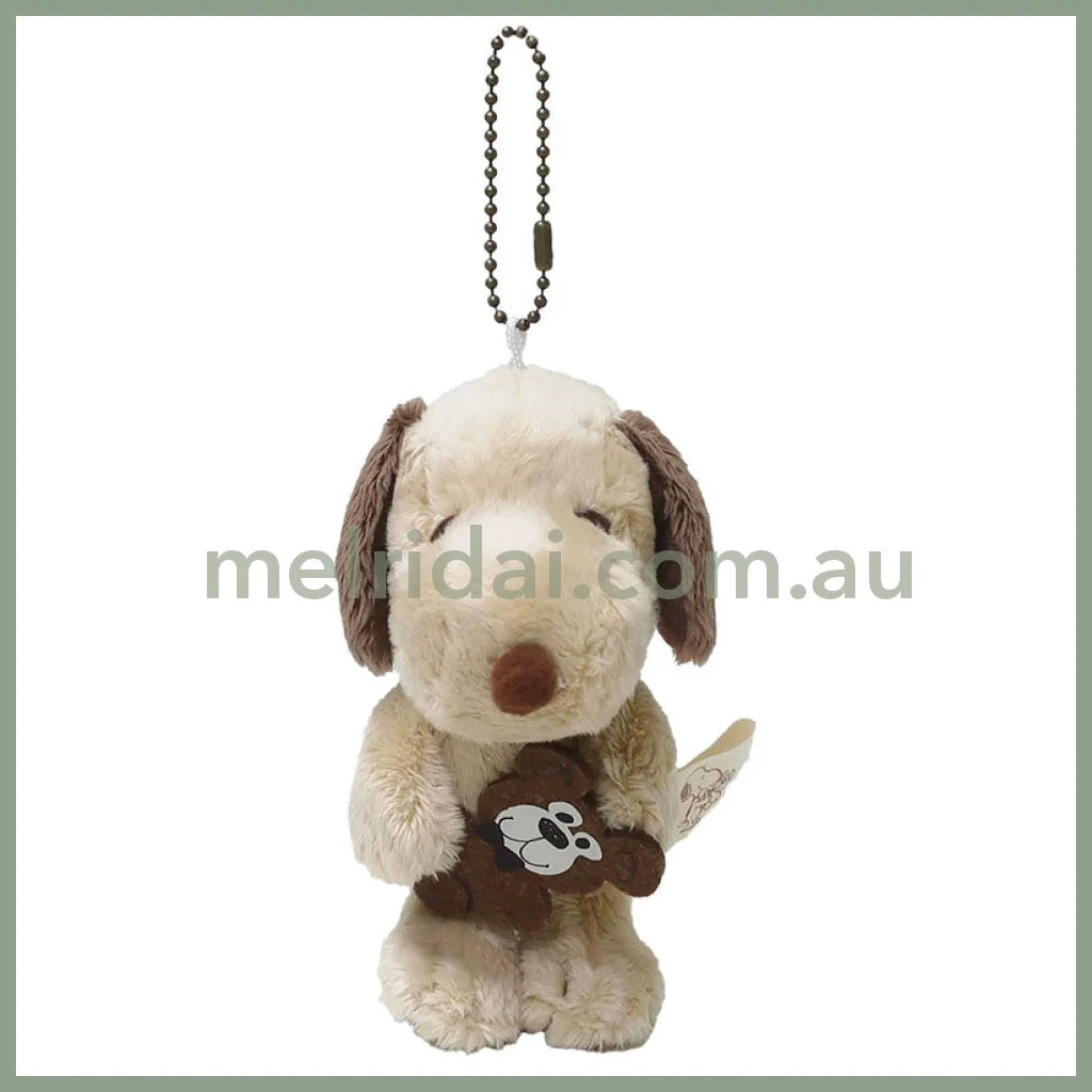 PEANUTS | SNOOPY and Teddy Bear Mascot Holder Keychain 130×60×80m (Brown)