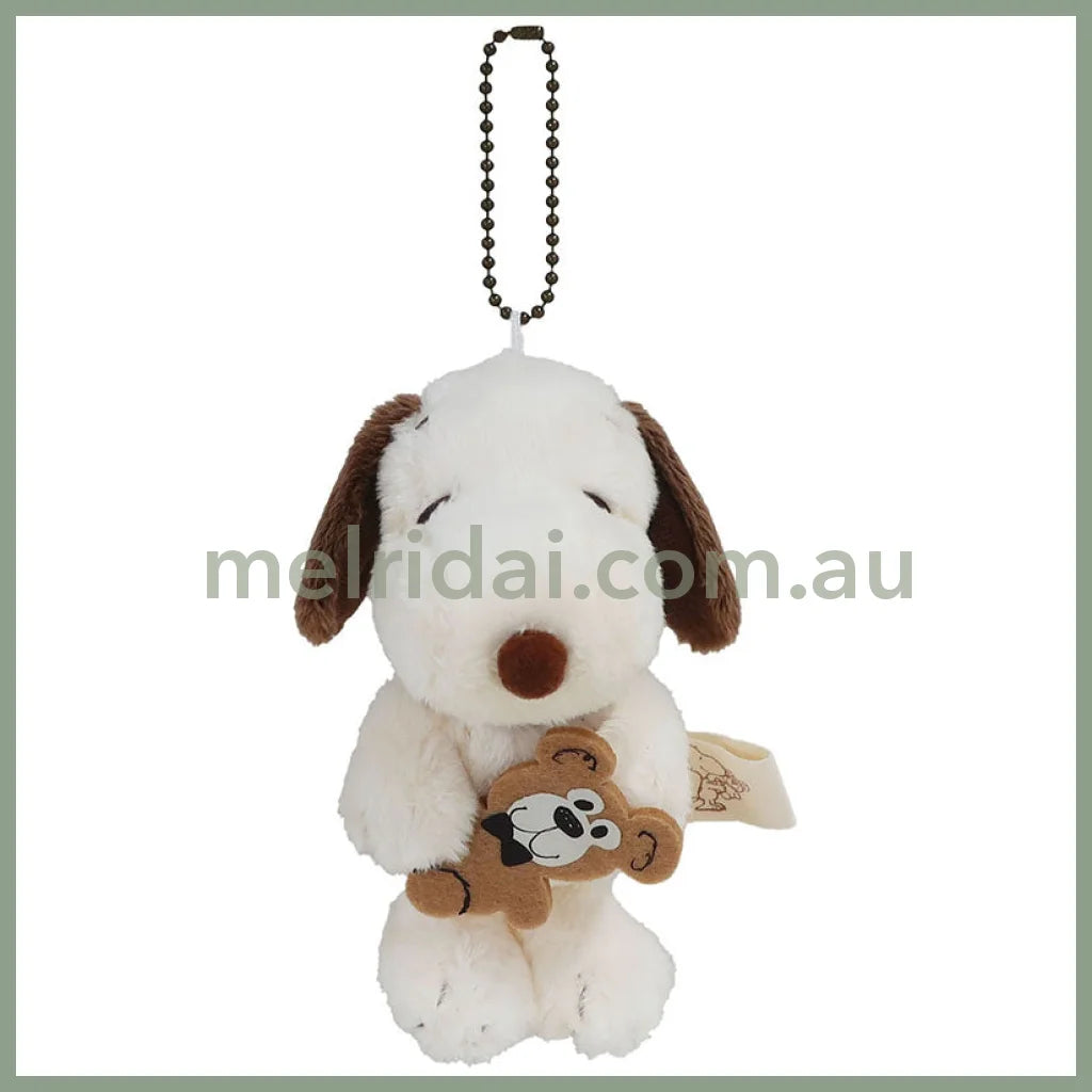 PEANUTS | SNOOPY and Teddy Bear Mascot Holder Keychain 130×60×80m (Mocha)