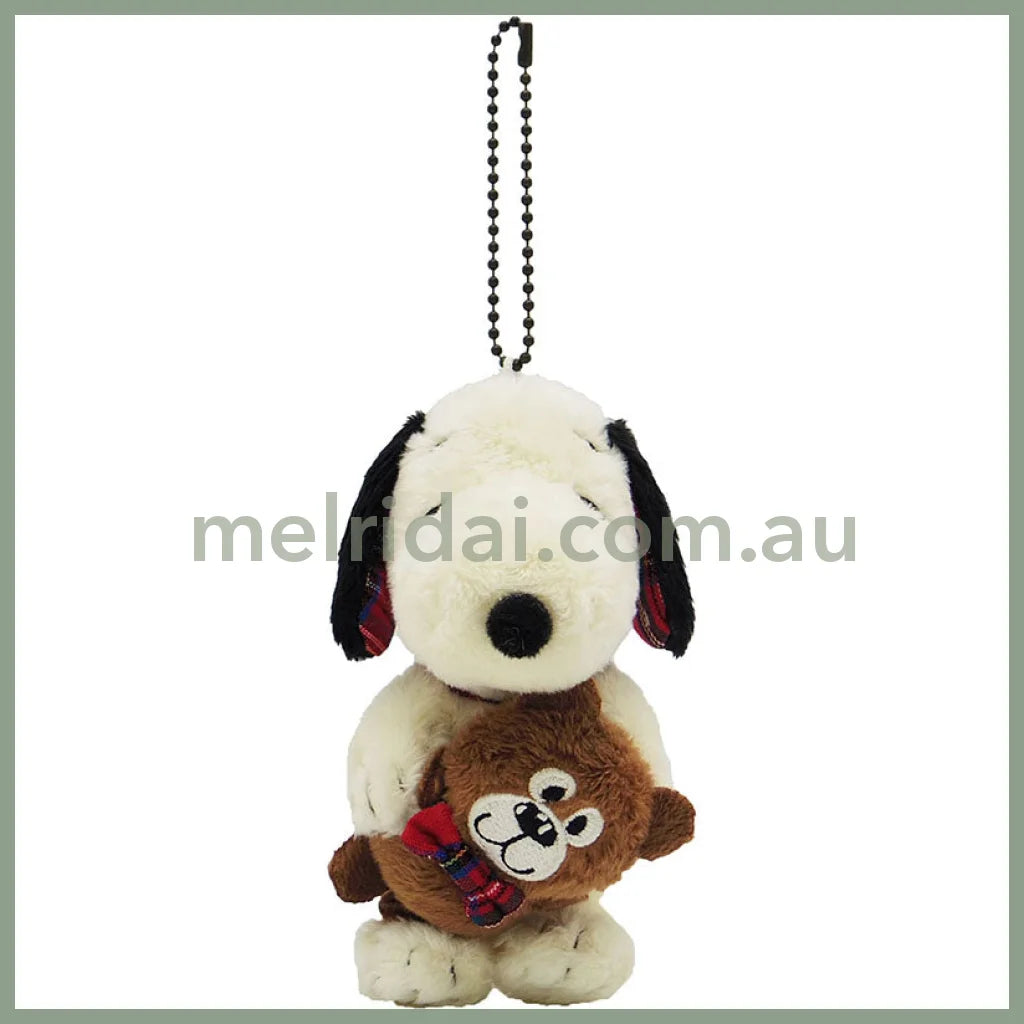 Peanuts | Snoopy And Teddy Bear Mascot Holder Keychain H12.5×W6×D8Cm