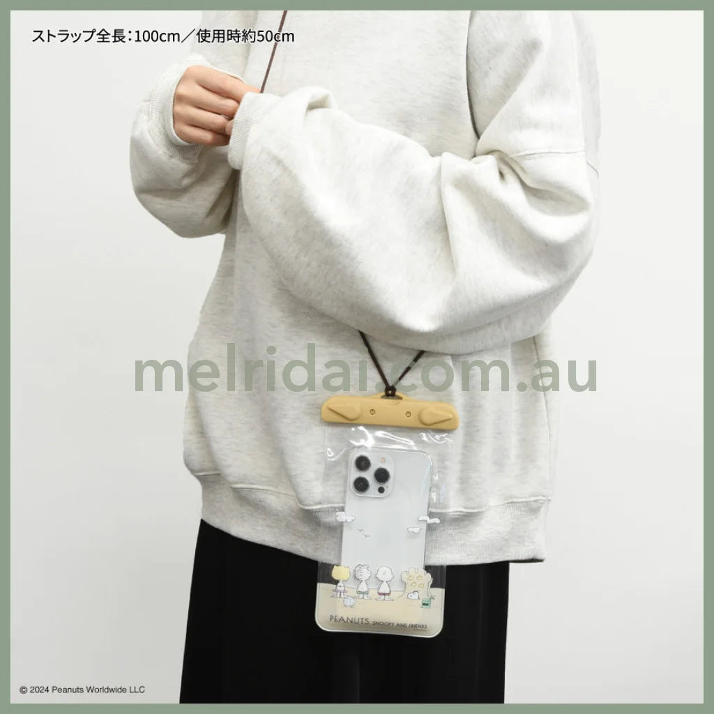 Peanuts | Snoopy Gourmandise Waterproof Pouch H216Mm×W121Mm×D12Mm 史努比 可斜挎手机/电子产品/小物品 防水袋/保护套