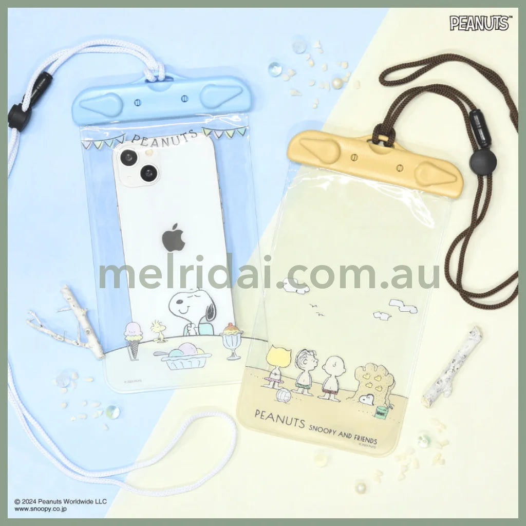 Peanuts | Snoopy Gourmandise Waterproof Pouch H216Mm×W121Mm×D12Mm 史努比 可斜挎手机/电子产品/小物品 防水袋/保护套
