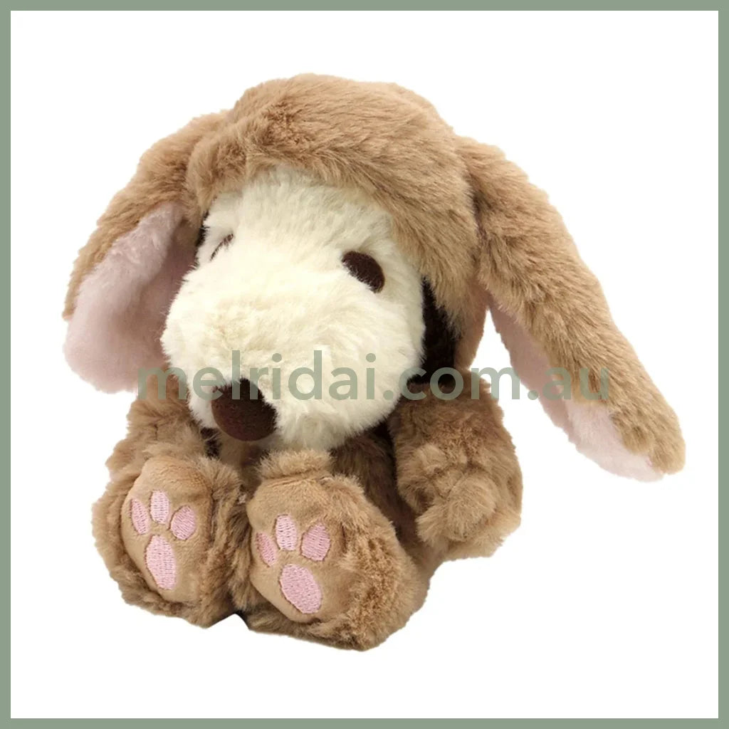 PEANUTS | Snoopy Lop Ear Bunny Plush Toy Plush Doll 12 x 17 x 15 cm (Brown)
