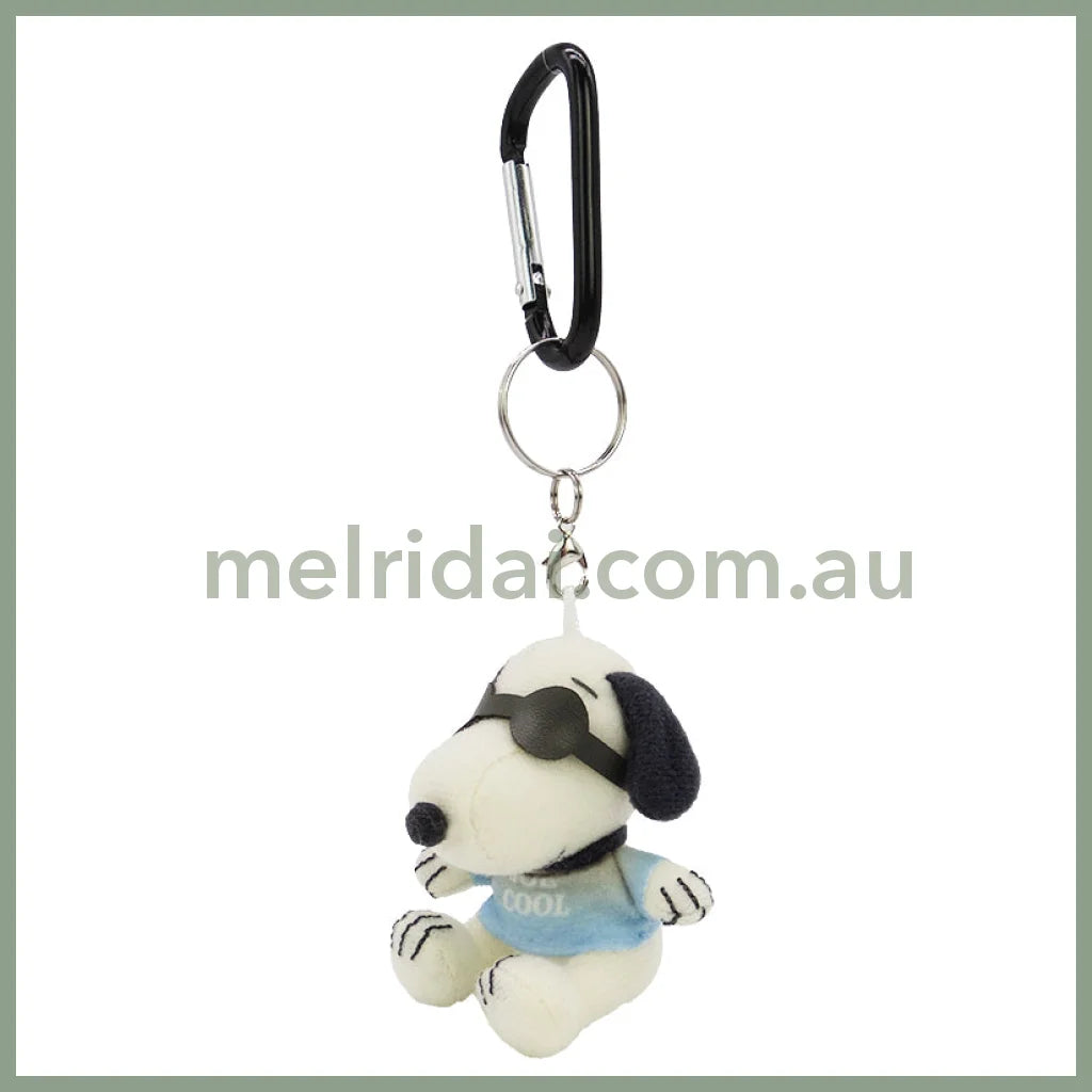 PEANUTS | Snoopy Mini Mascot Keychain Bag Charm with Carabiner 65x65x55mm (Joe Cool)