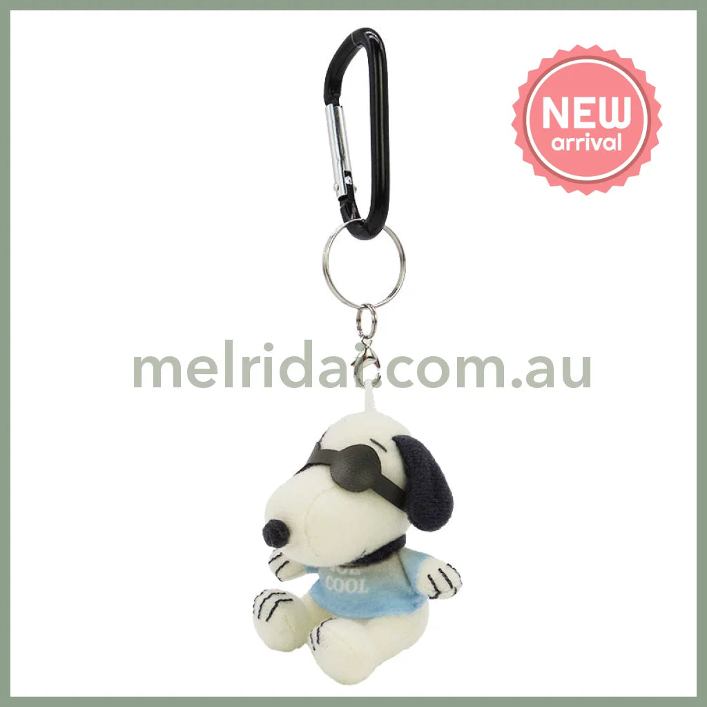 PEANUTS | Snoopy Mini Mascot Keychain Bag Charm with Carabiner 65x65x55mm (Joe Cool)