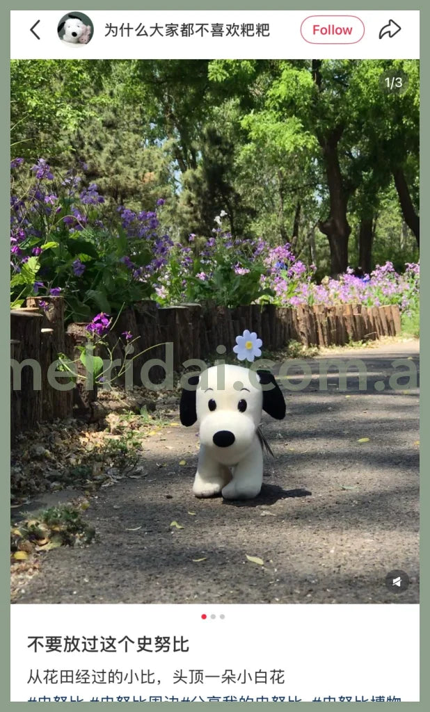 PEANUTS | Snoopy Plush Toy Plush Doll H18 x W8 x D21cm (First Snoopy)